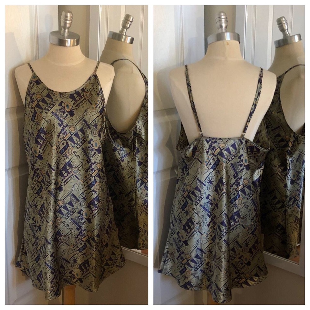 Geometric Print Slip Dress